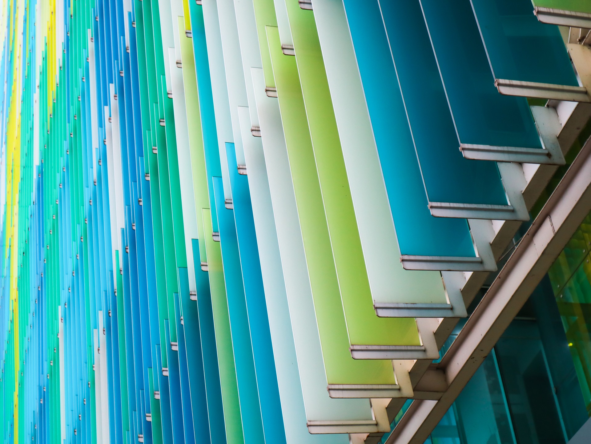 acrylic plastic sheet interior slope 60 degree yellow blue aqua